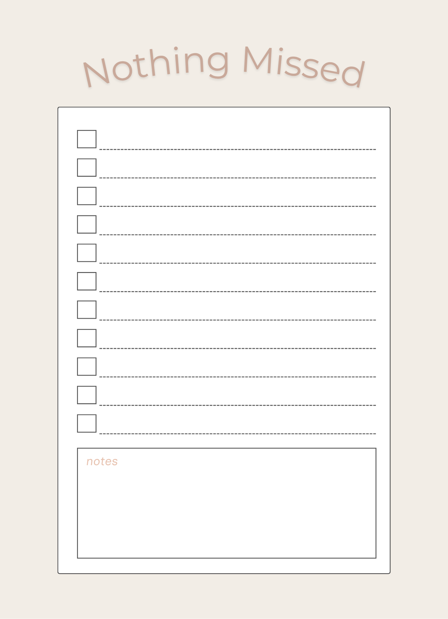 Helpful Reminders
